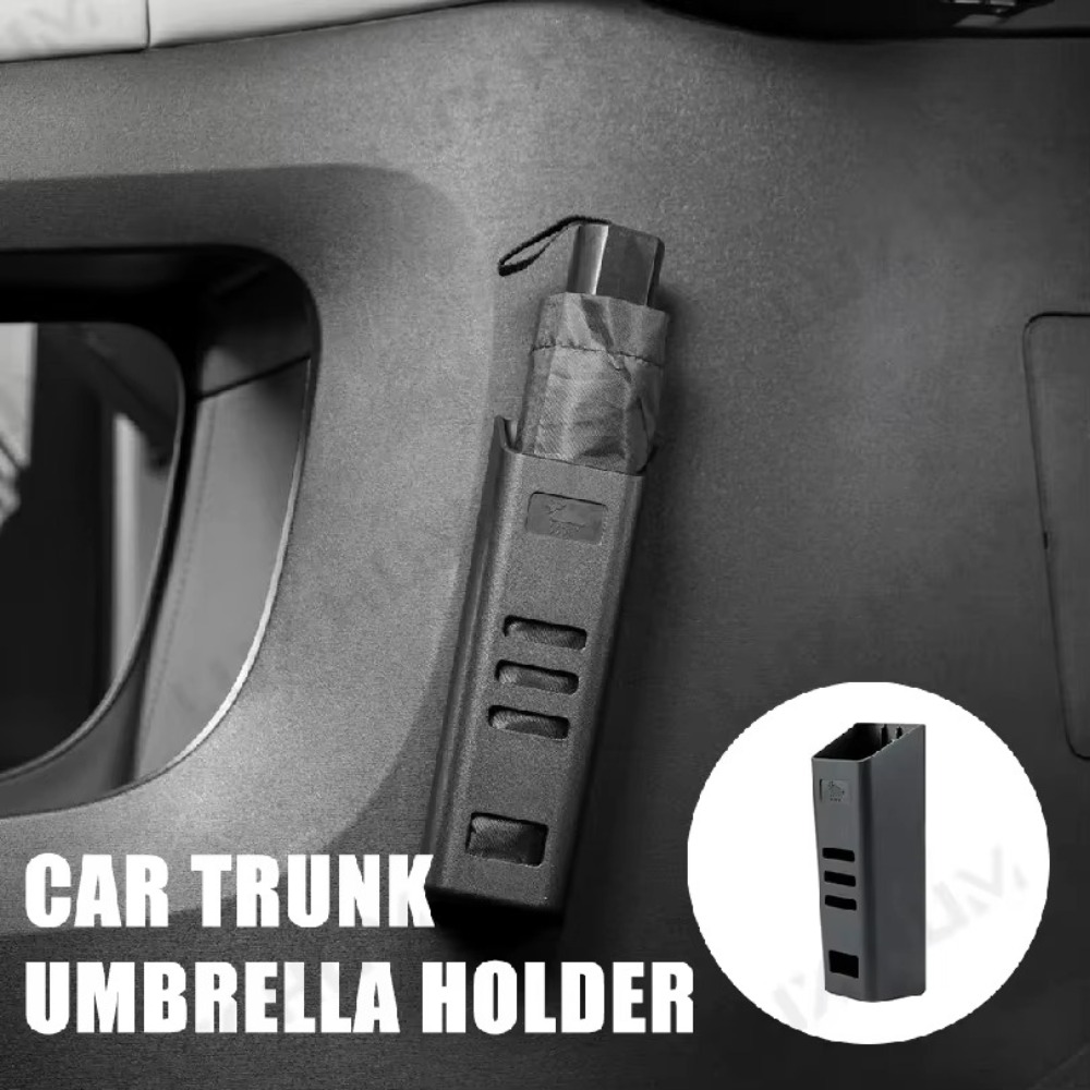 Car Trunk Organizer Foldable Storage Box - 車のトランク用、汎用性の高い折りたたみ式傘収納ボックス。排水口付きで、車のドアに取り付け可能。防水仕様の傘整理ケース。