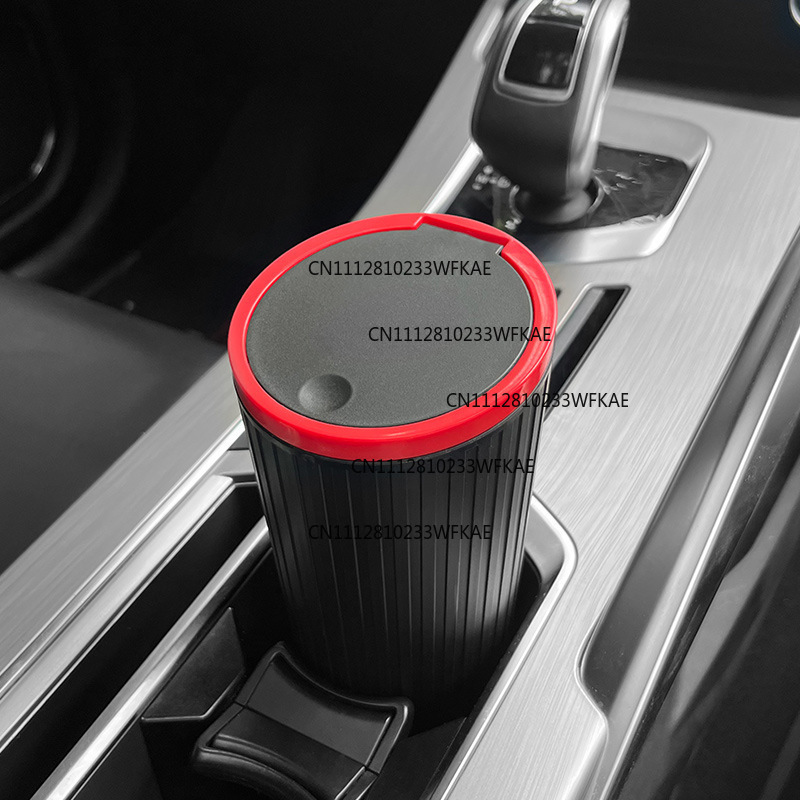 Waterproof Car Trash Can With Lid - 車用ゴミ箱、車内多機能収納用品、防水蓋付き車用カップ型ゴミ箱
