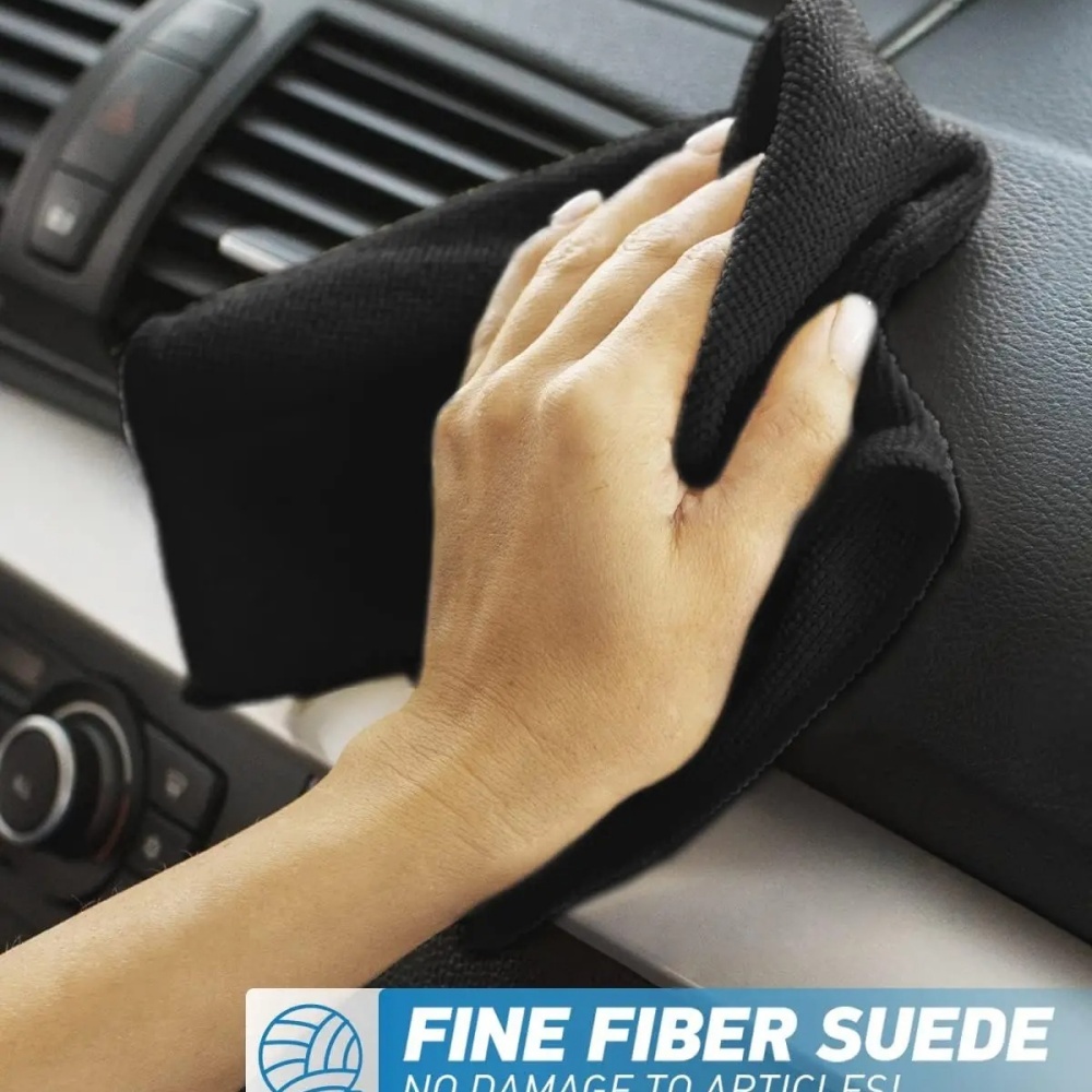 Microfiber Car Drying Towel Super Absorbent - 黒色マイクロファイバークリーニングクロス 吸水タオル 洗車 家事 キッチン掃除用布 家庭用清掃ツール