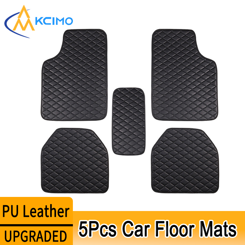 Car Floor Mats Universal Waterproof Leather - Kcimo 5枚組 車用フロアマット PUレザー 防水 車用フットパッド