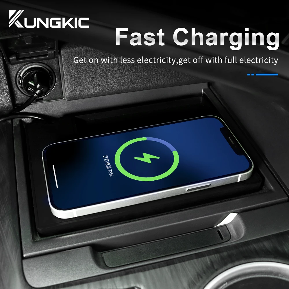 Wireless Car Charger Mount Fast Charging - トヨタカムリ 70 XV70 2018 2019 2020