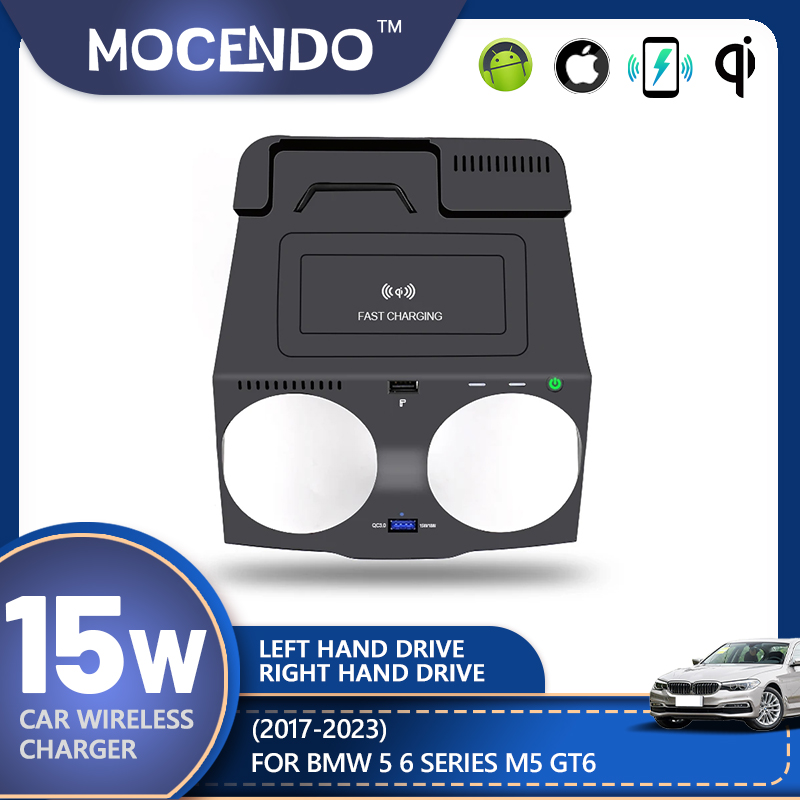Wireless Car Charger Mount Fast Charging - BMW 5 6シリーズ G30 G38 G32