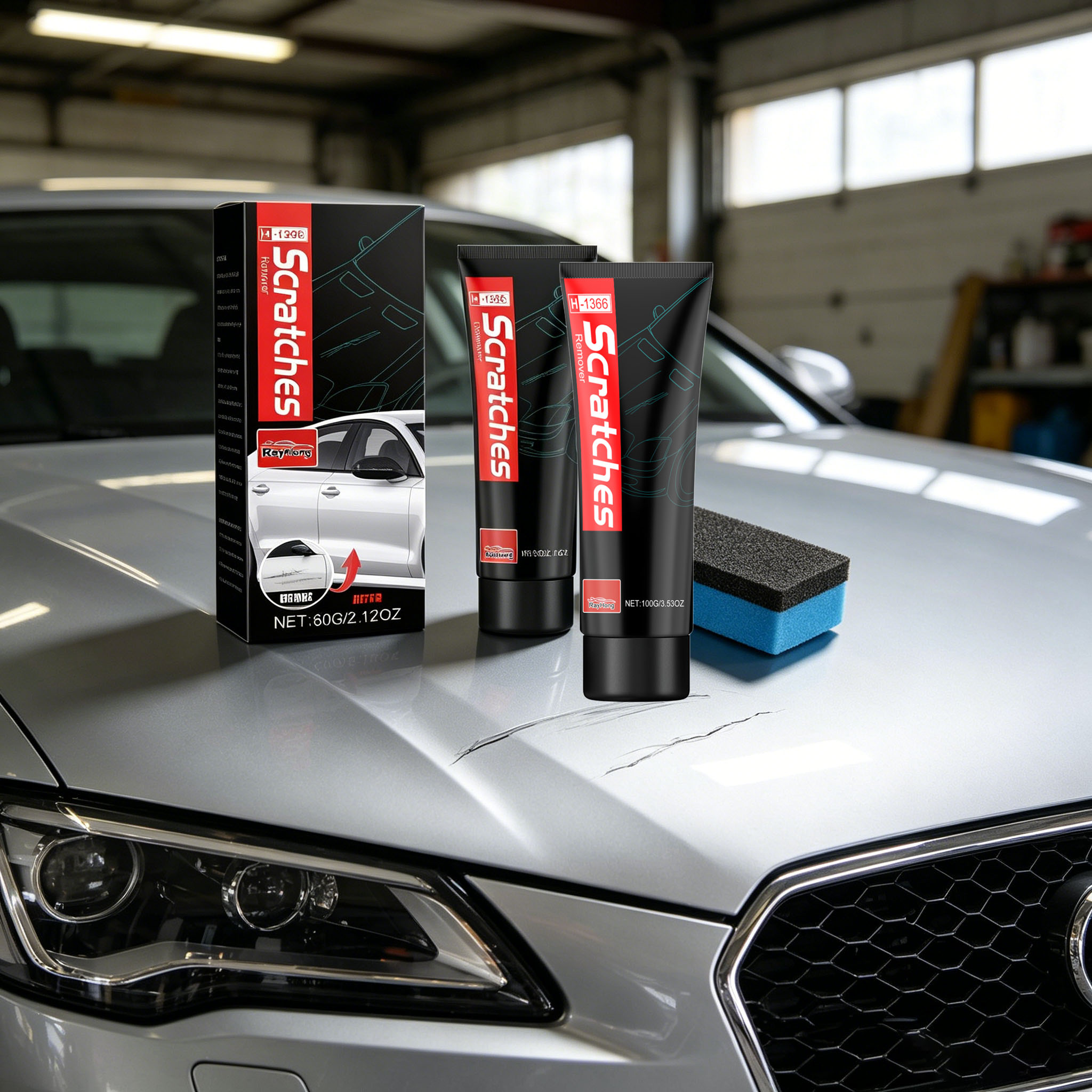 Car Scratch Repair Polishing Wax Paste - 車の傷消しペースト、軽度の傷や欠陥を消す、塗装補修、メンテナンス、外観改善、ほこりや汚れが付着しない、車磨きワックス