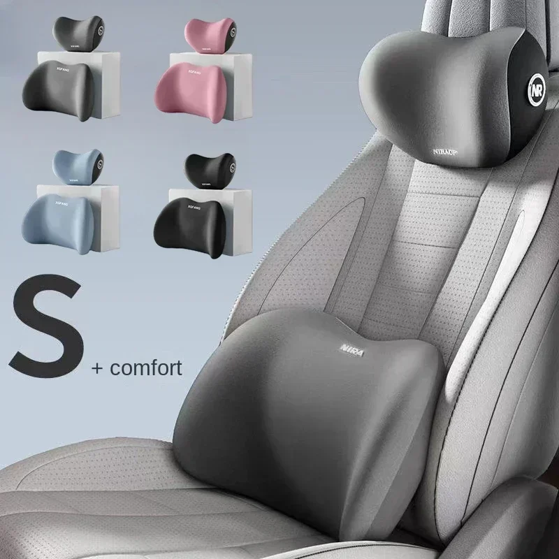 車用ネックピロープロテクター、メモリーフォーム、オートシート - Memory Foam Car Neck Pillow Lumbar Support のレビューと価格