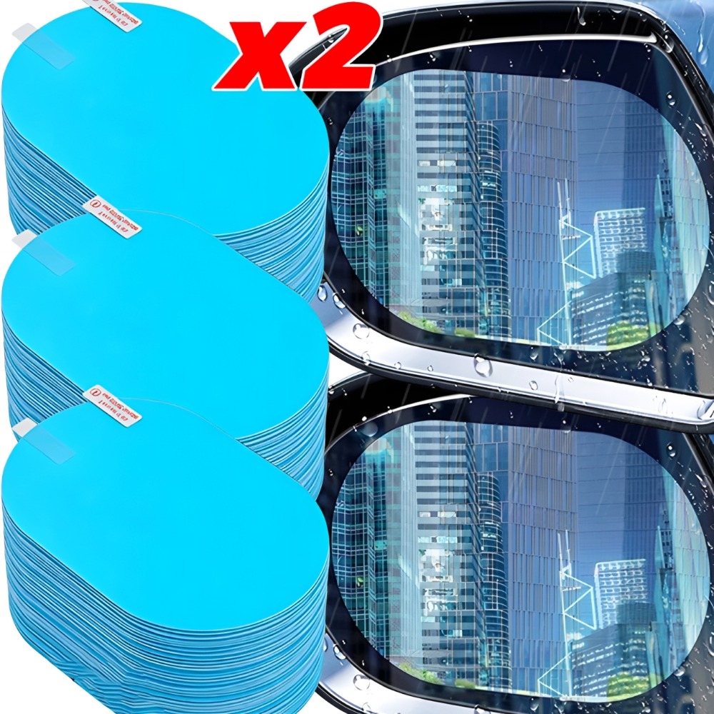2/1 個ユニバーサル防曇アンチグレア防雨カートゥーニングバ - Anti Glare Car Rearview Mirror Film のレビューと価格