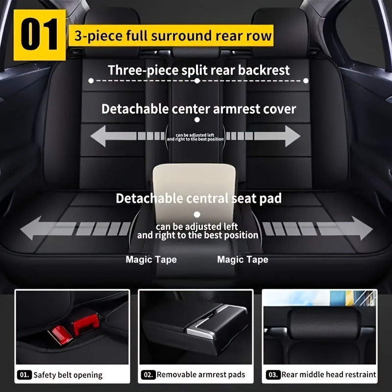 ポロ9n3、リープモーターB05、シトロエンC5エアクロス、 - Leather Car Seat Covers Full Set Universal のレビューと価格