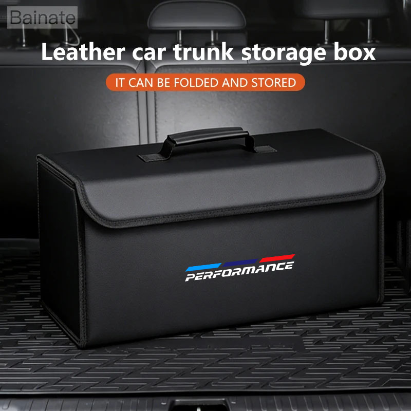 車用レザー製トランクオーガナイザー折りたたみ式収納ボックス、 - Car Trunk Organizer Foldable Storage Box のレビューと価格