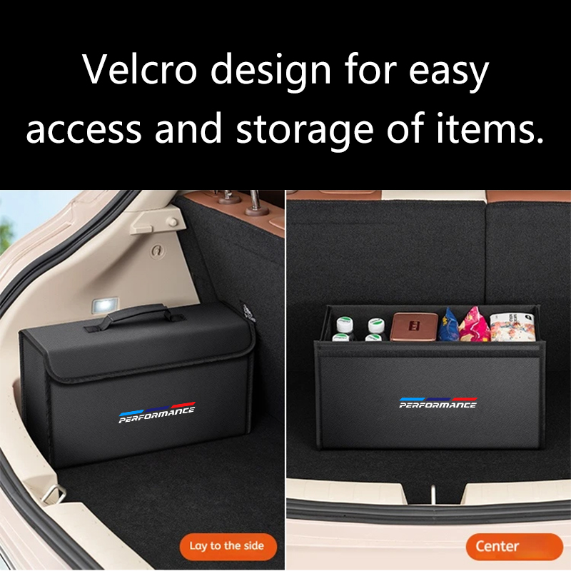 車用レザー製トランクオーガナイザー折りたたみ式収納ボックス、 - Car Trunk Organizer Foldable Storage Box のレビューと価格