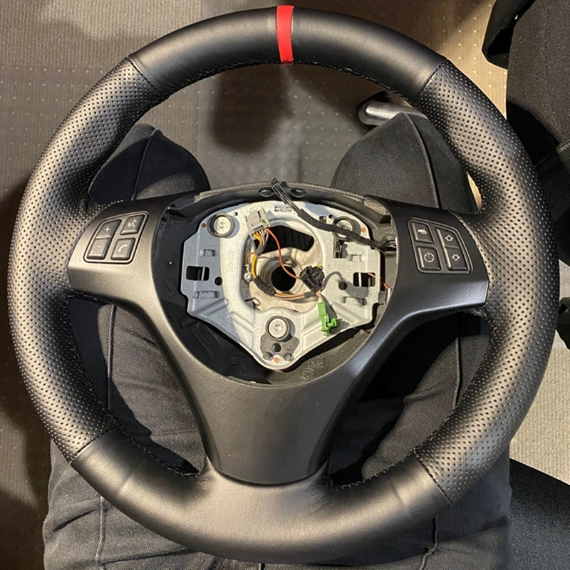 滑り止めレザーカーステアリングカバー,BMWスポーツm3,e - Car Steering Wheel Cover Anti Slip Breathable のレビューと価格