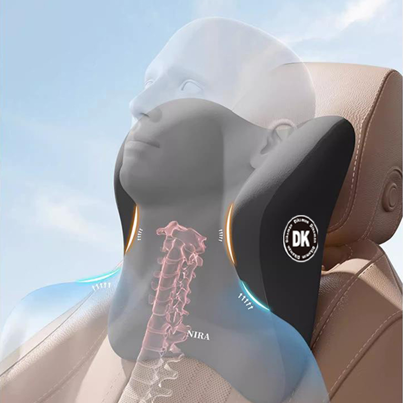 車用ネックピロー＆ランバーサポートセット プレミアムメモリー - Memory Foam Car Neck Pillow Lumbar Support のレビューと価格