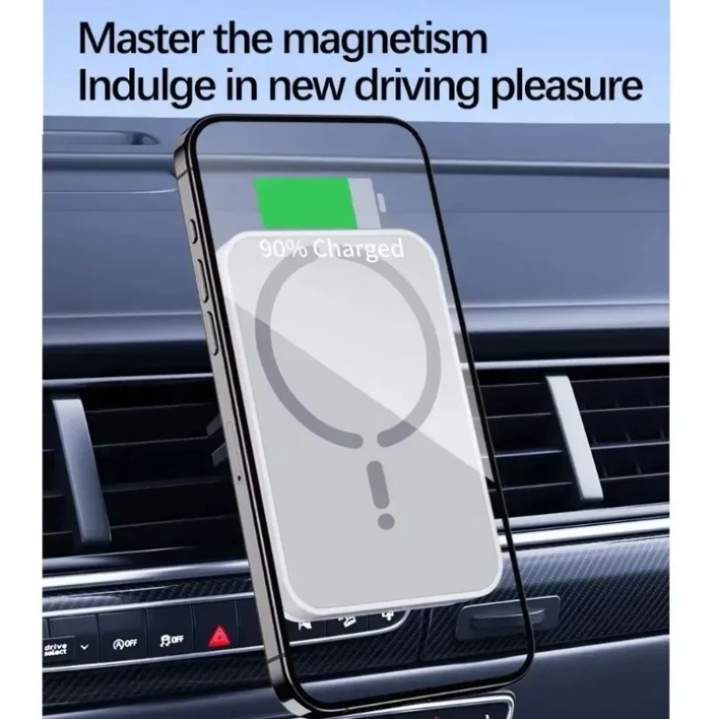 30W磁気式車載ワイヤレス充電器 エアベントGPSフォンホル - Magnetic Phone Holder For Car Vent のレビューと価格
