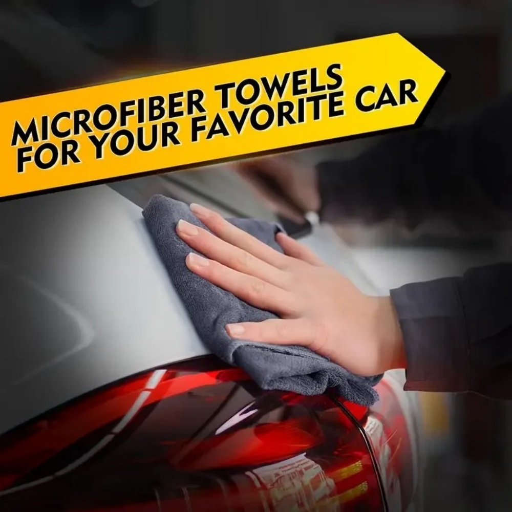 黒色マイクロファイバークリーニングクロス 吸水タオル 洗車  - Microfiber Car Drying Towel Super Absorbent のレビューと価格