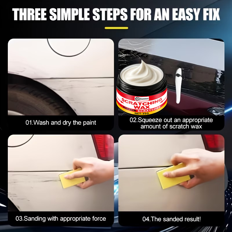 車の傷補修ペースト、車、トラック、バイク用傷消し剤、渦巻き跡 - Car Scratch Repair Polishing Wax Paste のレビューと価格