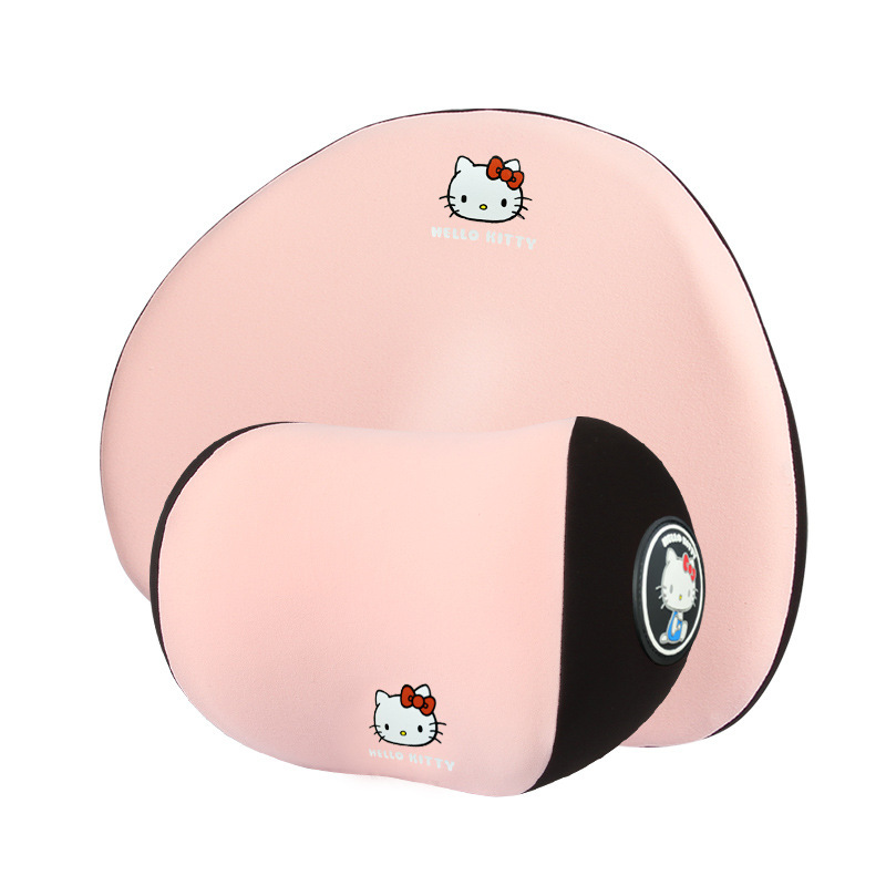 ハローキティのかわいい車用ランバーサポートとネックピロー ミ - Memory Foam Car Neck Pillow Lumbar Support のレビューと価格