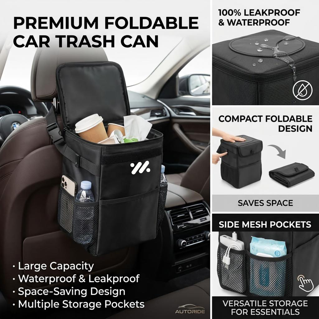 防水仕様の車用ゴミ箱収納バッグ。取り外し可能で持ち運び可能な - Waterproof Car Trash Can With Lid のレビューと価格