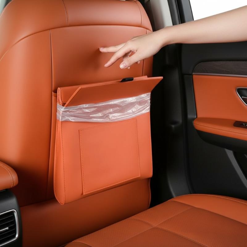 車用ゴミ箱 防水 磁気式吊り下げ式 隠し収納バッグ 車の後部 - Waterproof Car Trash Can With Lid のレビューと価格