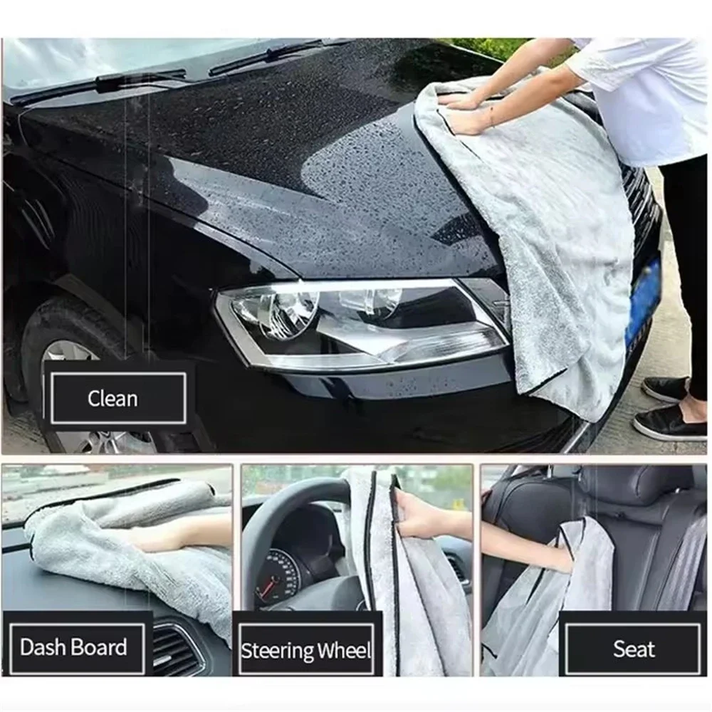 マイクロファイバータオル洗車用品超吸収性車用クリーニングクロ - Microfiber Car Drying Towel Super Absorbent のレビューと価格