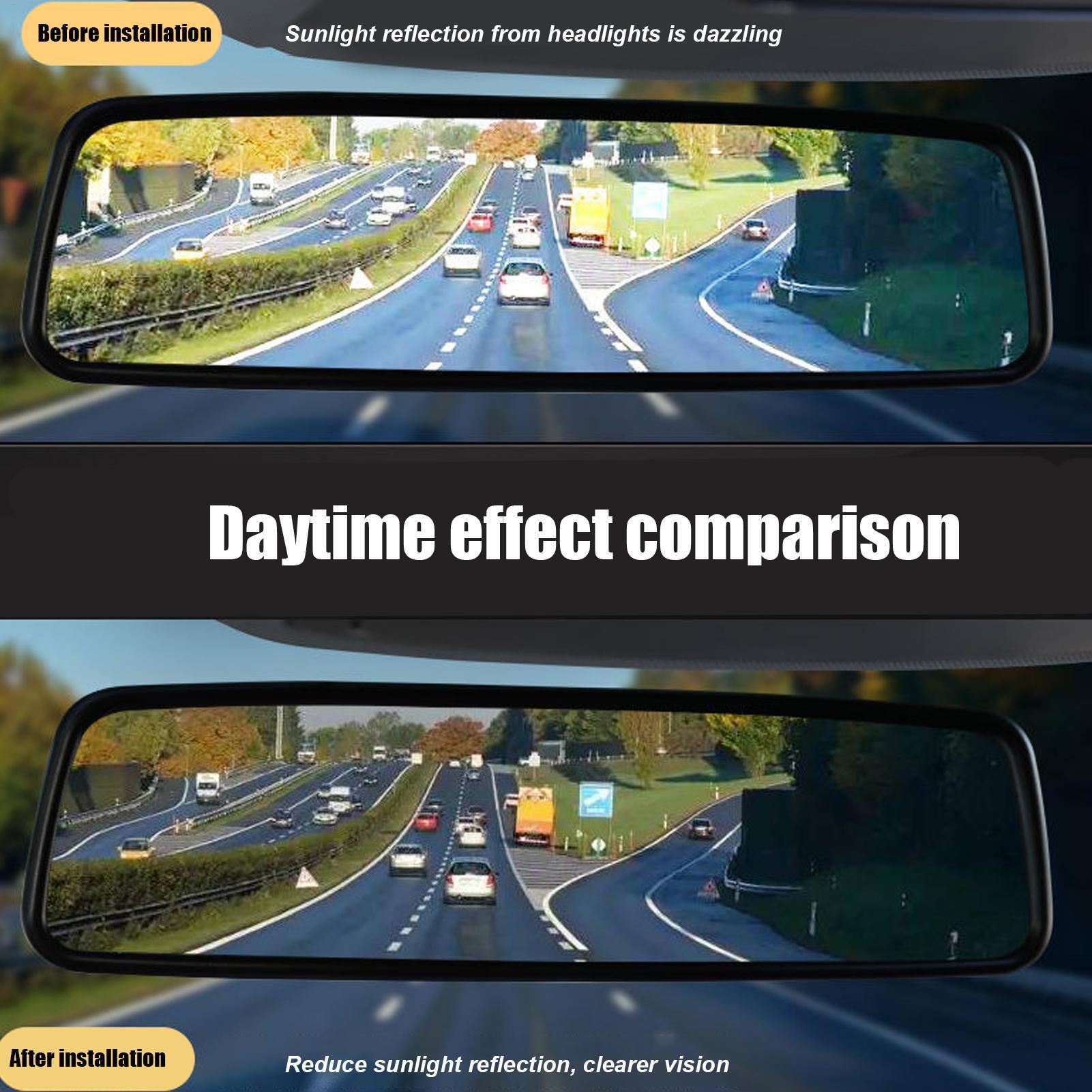 車内用、後方視界用ミラー、反射防止・曇り止めフィルム、夜間走 - Anti Glare Car Rearview Mirror Film のレビューと価格