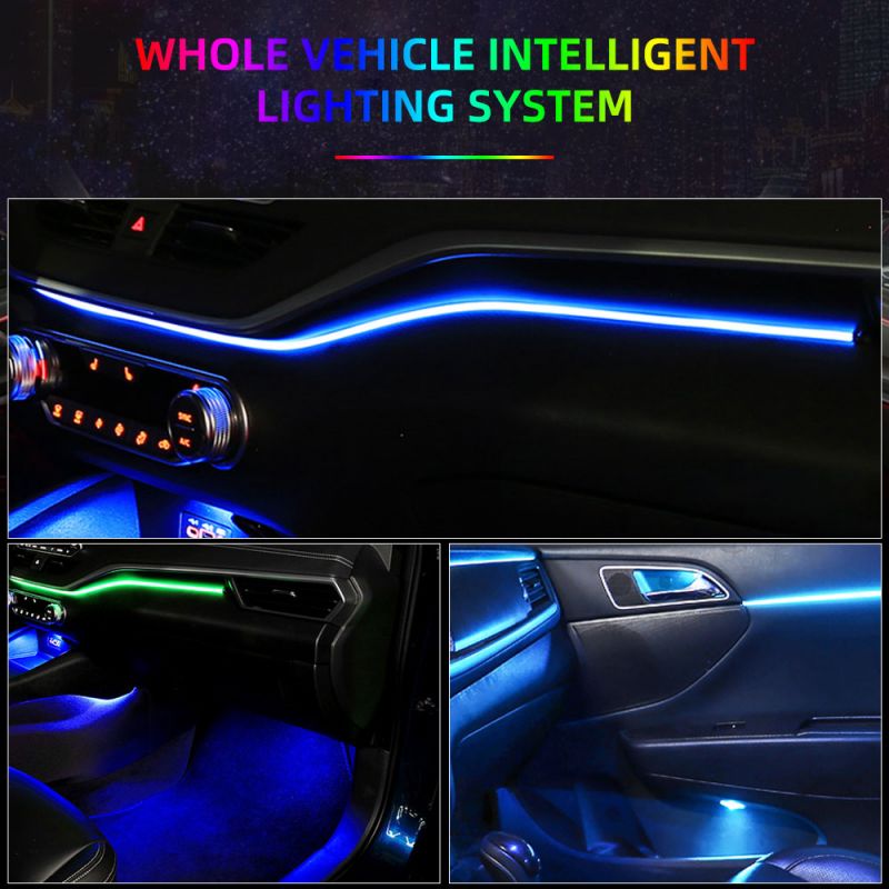 LED車内アンビエントライト 64 RGB シンフォニーアク - Led Ambient Interior Car Lights App Control のレビューと価格