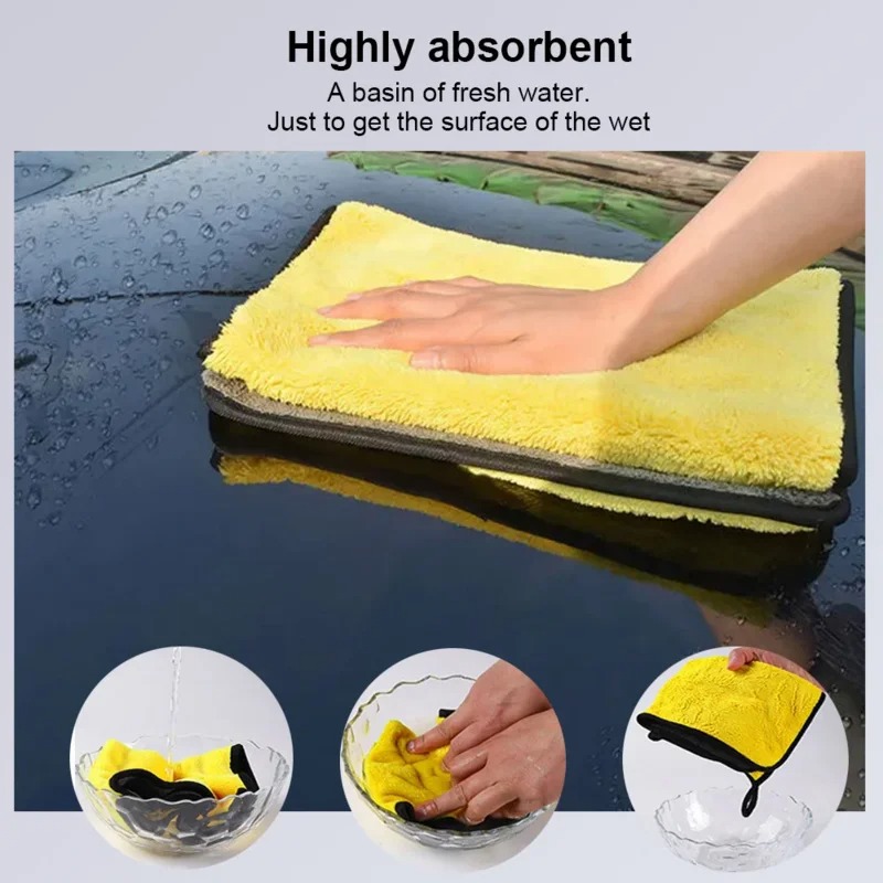 マイクロファイバー製車用クリーニングタオル 超吸収性 糸くず - Microfiber Car Drying Towel Super Absorbent のレビューと価格