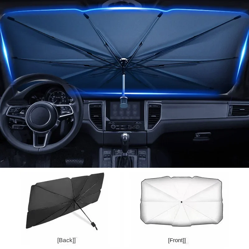 車用サンシェード、傘型折りたたみ式格納式サンシェード、サイド - Car Sunshade Windshield Umbrella Foldable のレビューと価格