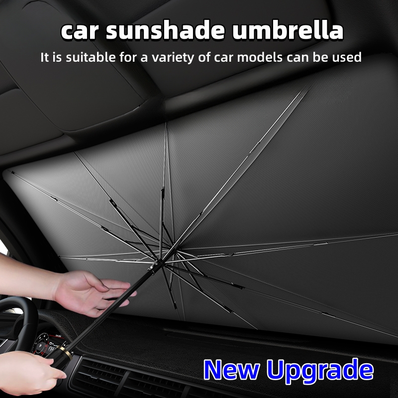車のサンシェードフロントガラス傘フロントサンシェードパラソル - Car Sunshade Windshield Umbrella Foldable のレビューと価格