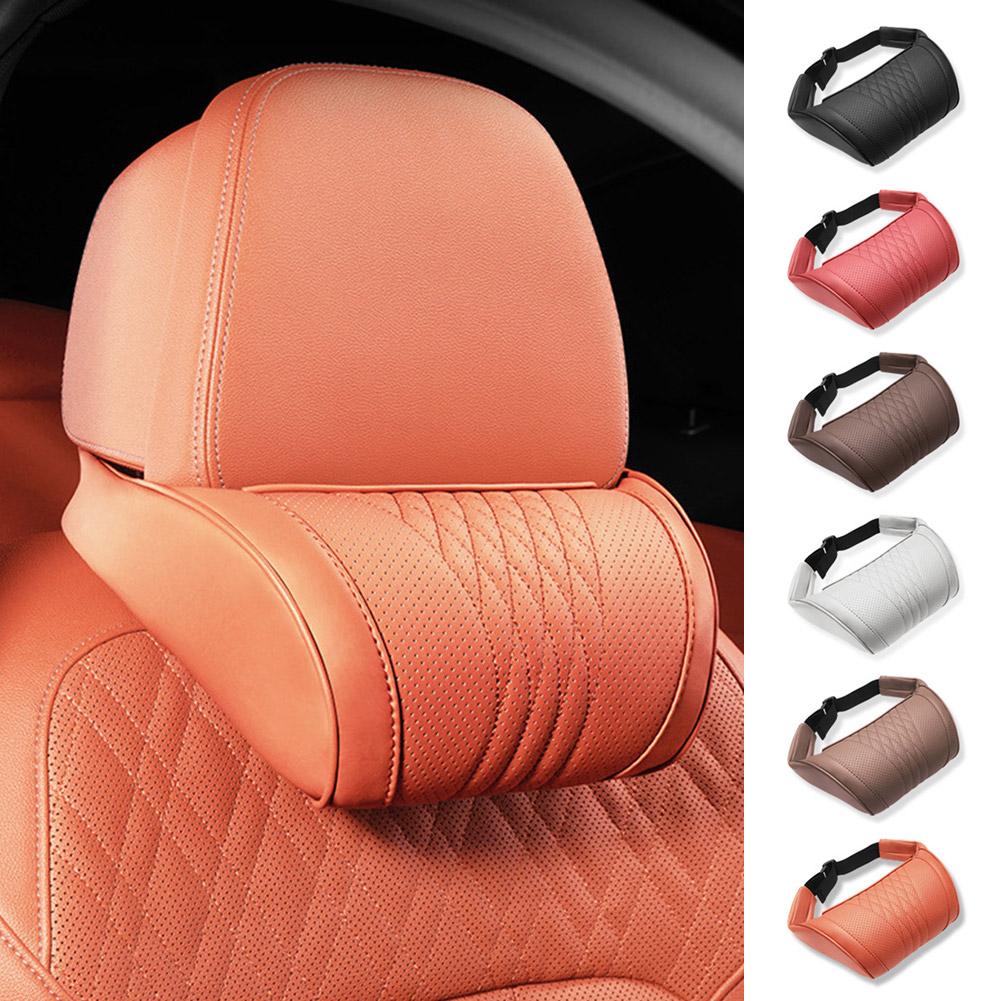 高級レザー製カーヘッドレストピロー、メモリーフォームを使用し - Memory Foam Car Neck Pillow Lumbar Support のレビューと価格