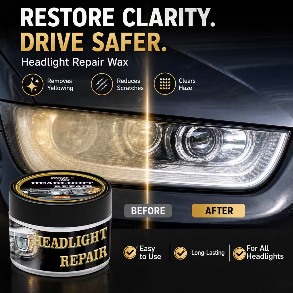 カーヘッドライト用補修ワックスペースト 100g。黄ばみ、酸 - Car Scratch Repair Polishing Wax Paste のレビューと価格