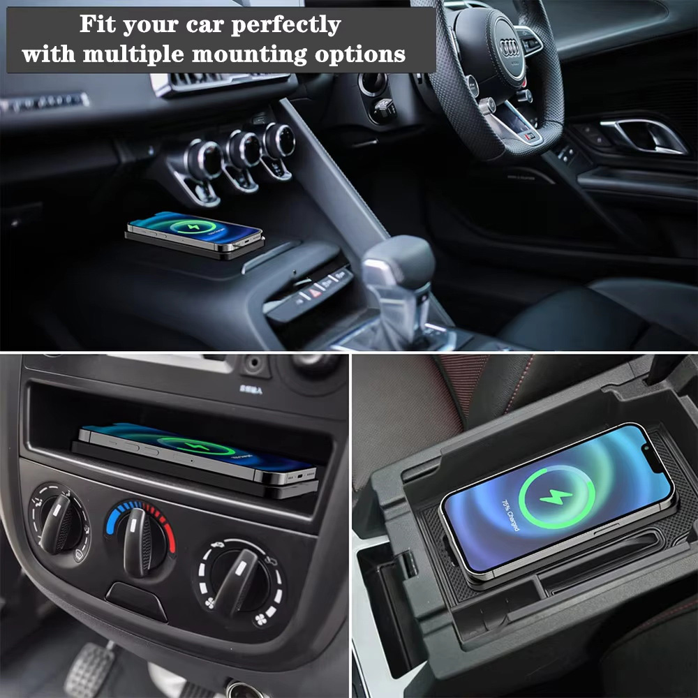 15Wワイヤレス充電器 車載用滑り止めパッド ワイヤレス急速 - Wireless Car Charger Mount Fast Charging のレビューと価格