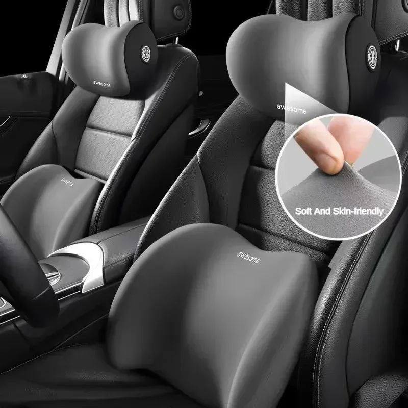 運転の快適さのための車用バックネッククッションアクセサリー、 - Memory Foam Car Neck Pillow Lumbar Support のレビューと価格